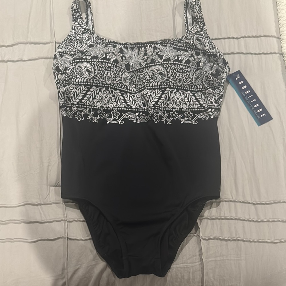 Kids One Piece Swimsuit - Black and White